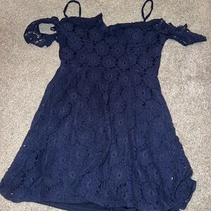 New with tags- Lace Navy Mini Dress - size XS